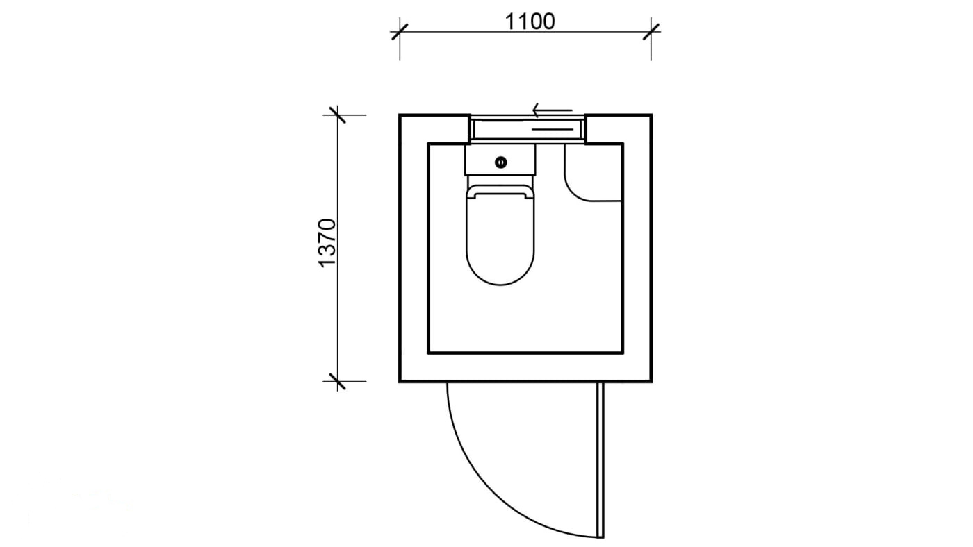 Single Toilet floor plan
