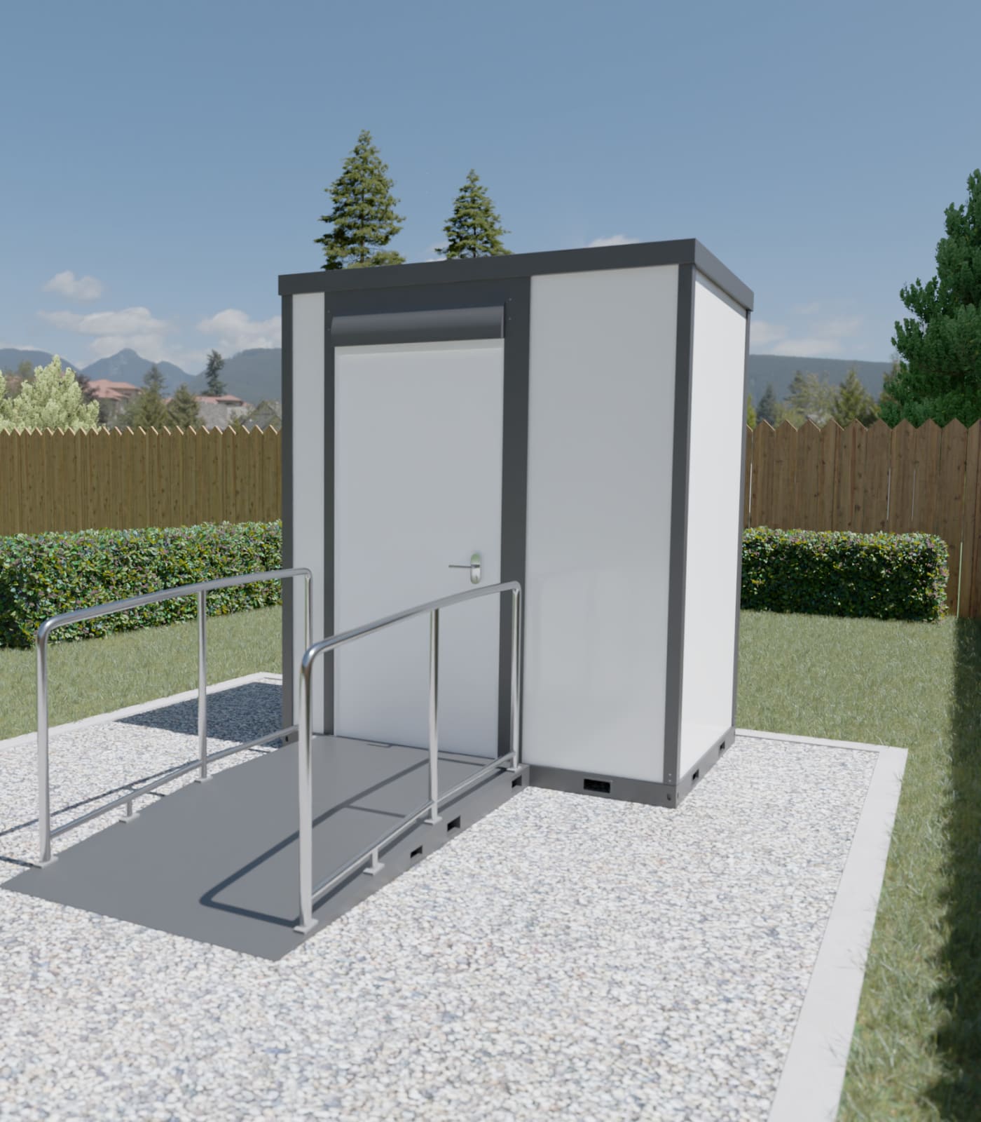 Small Ambulant Toilet with Ramp