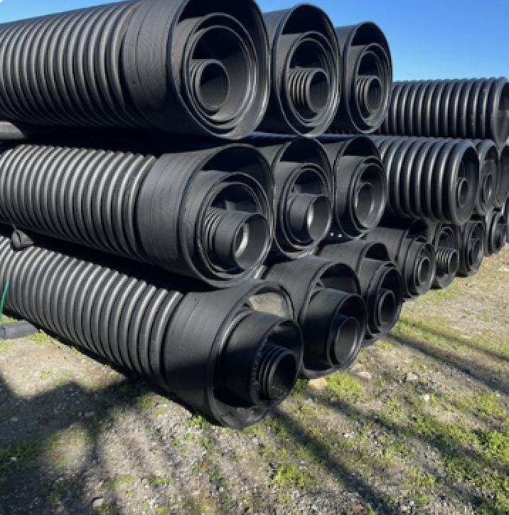HDPE stormwater pipe spigot and socket joint